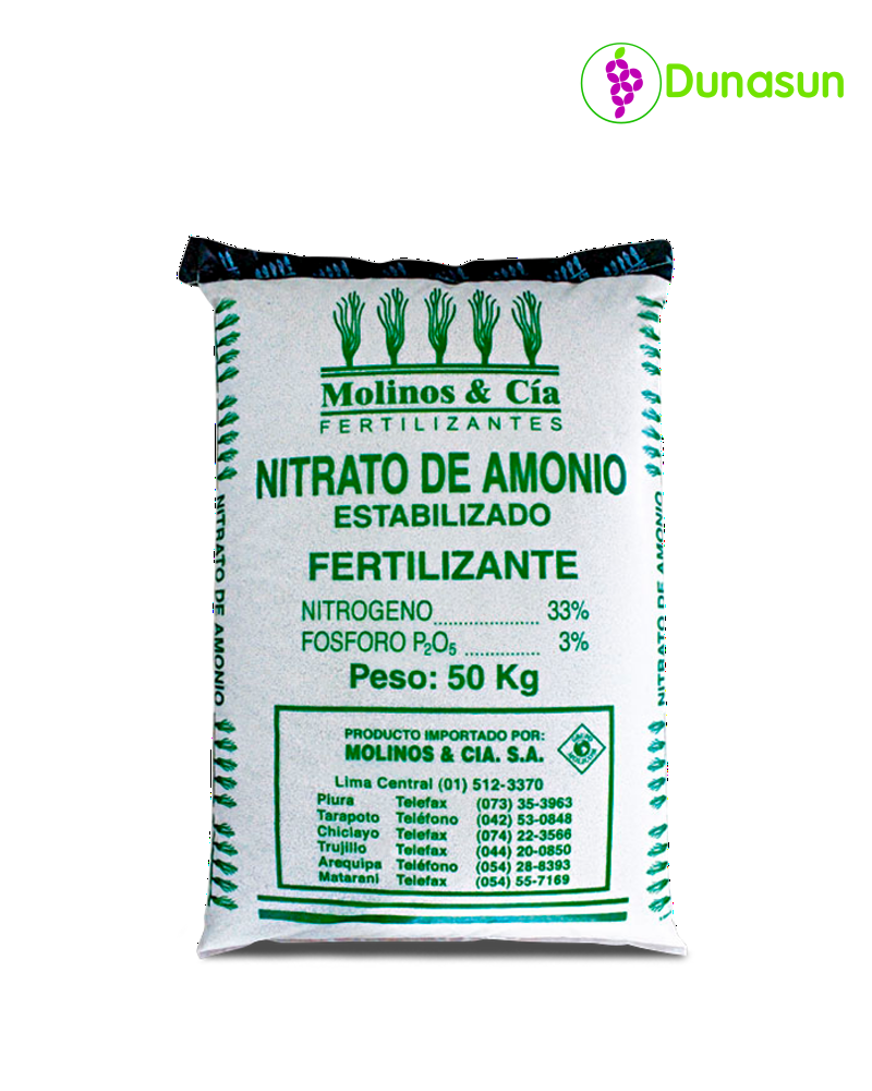NITRATO DE AMONIO (nitrógeno (N) 33% fosforo (P2O5) 3%)