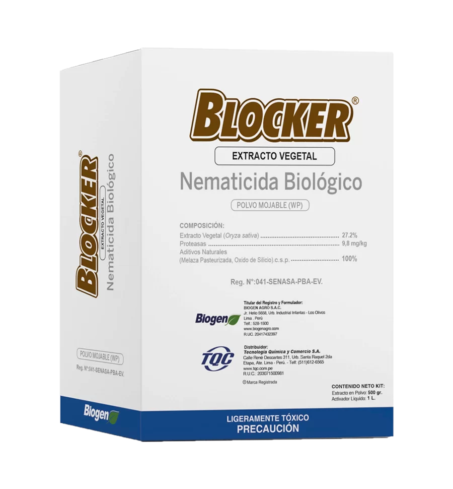 BLOKER	(extracto vegetal(oryza sativa )27.2% proteasas 9..8mg/kg melaza pasteurizada oxido  de silicio c.s.p 100%)