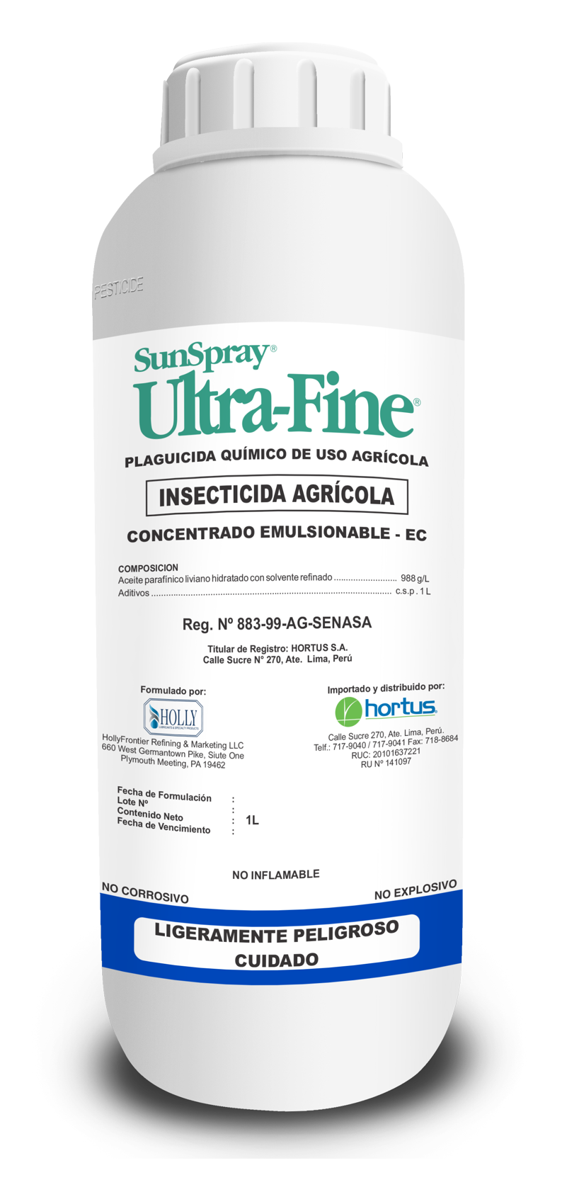 SUNSPRAY ULTRA-FINE  EC	aceite parafinico liviano hidratado con solvente refinado  988g/l.
